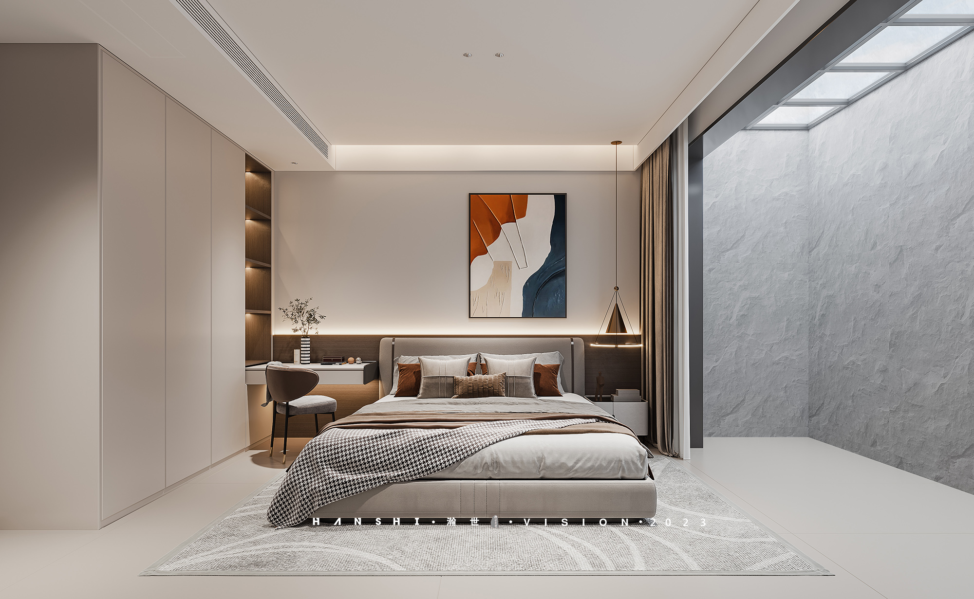 现代轻奢别墅一瀚世表现-7