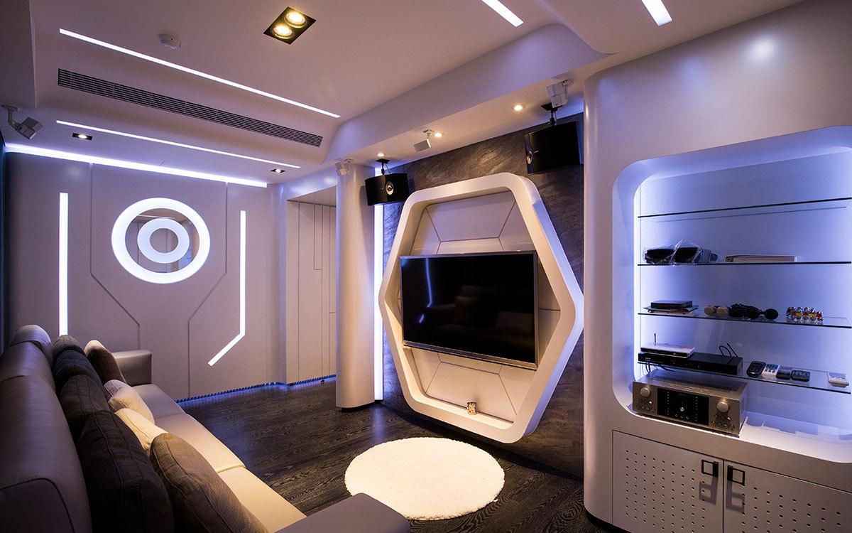 陈承泽设计 | 自住款客皆大方!玻璃元素打造未来感空间-10