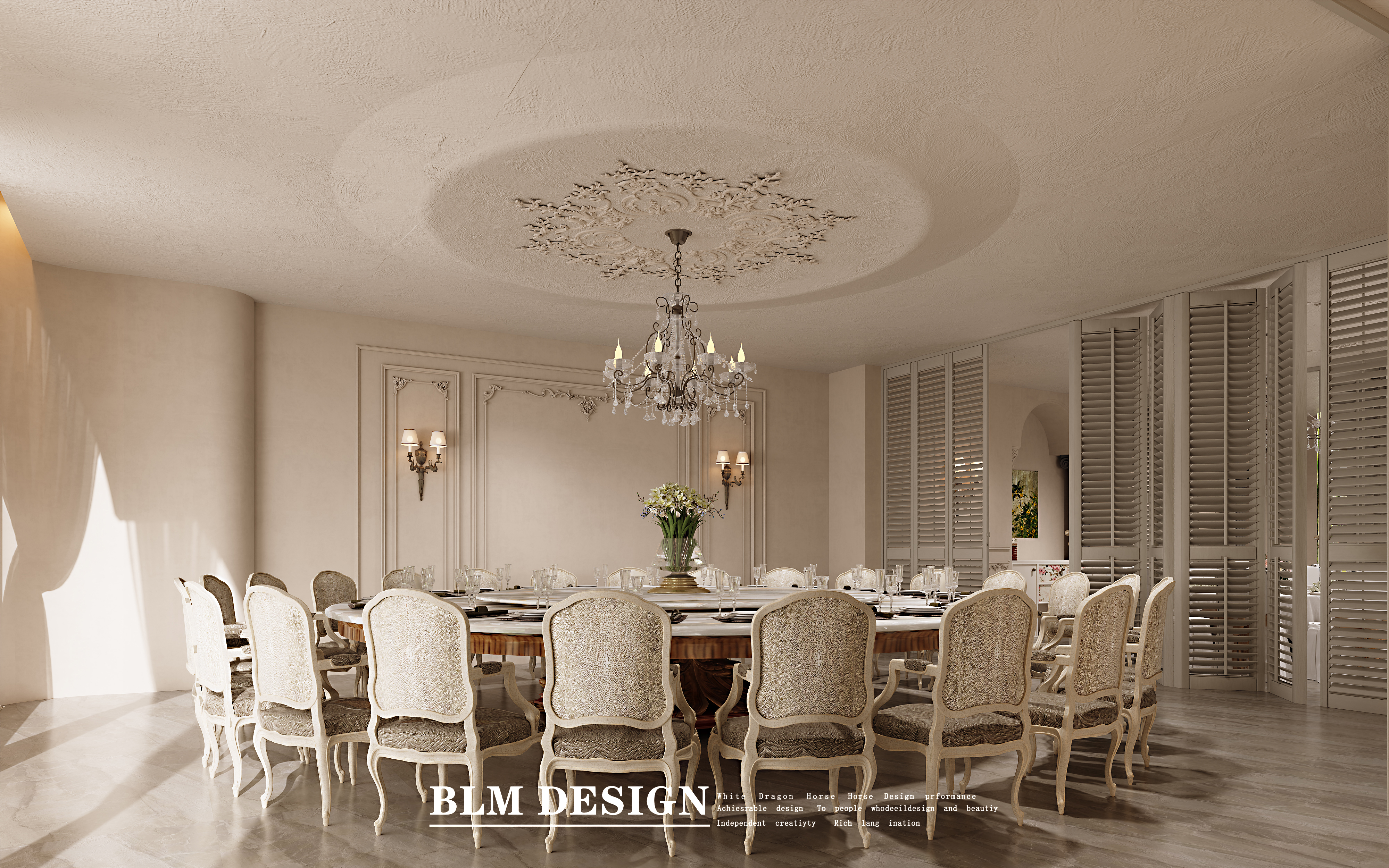 法式宴会厅效果图分享-1