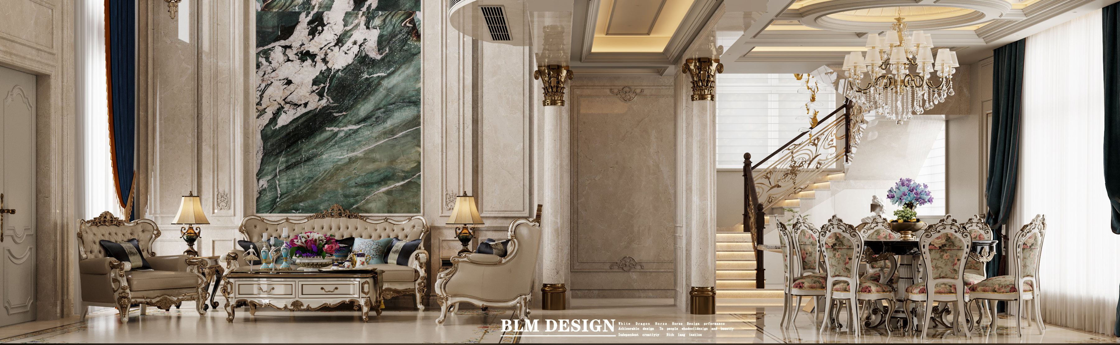 法式奢华挑空别墅-0