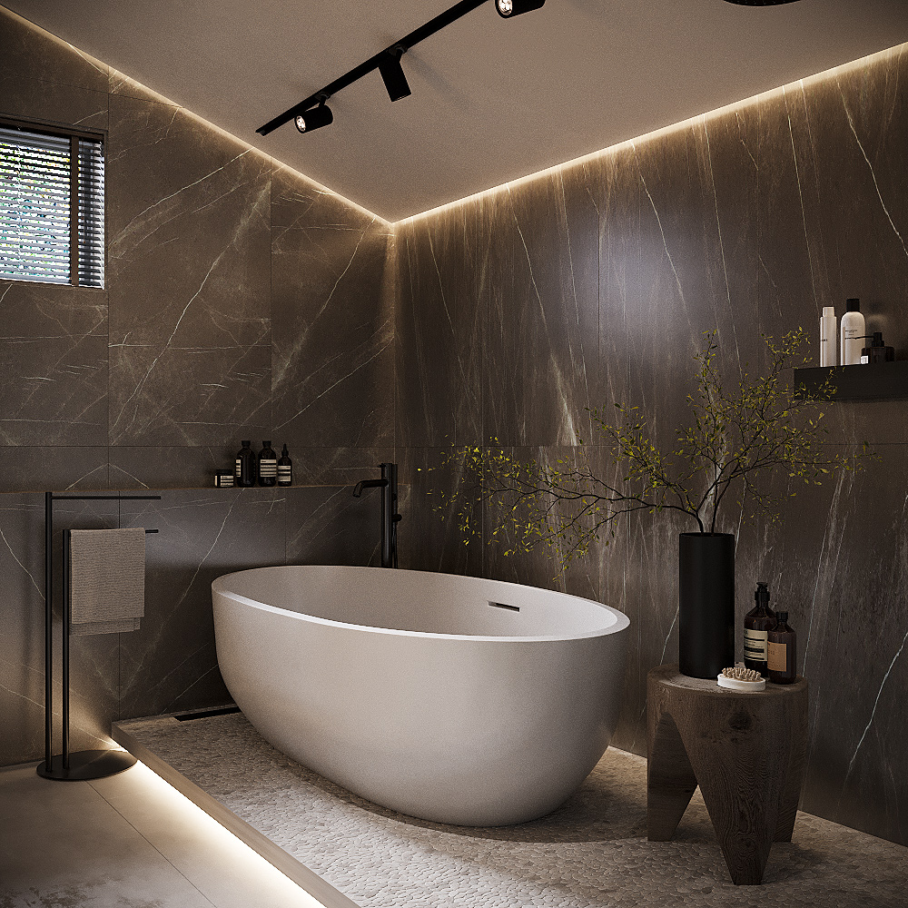 黑色洗衣房和浴室-0