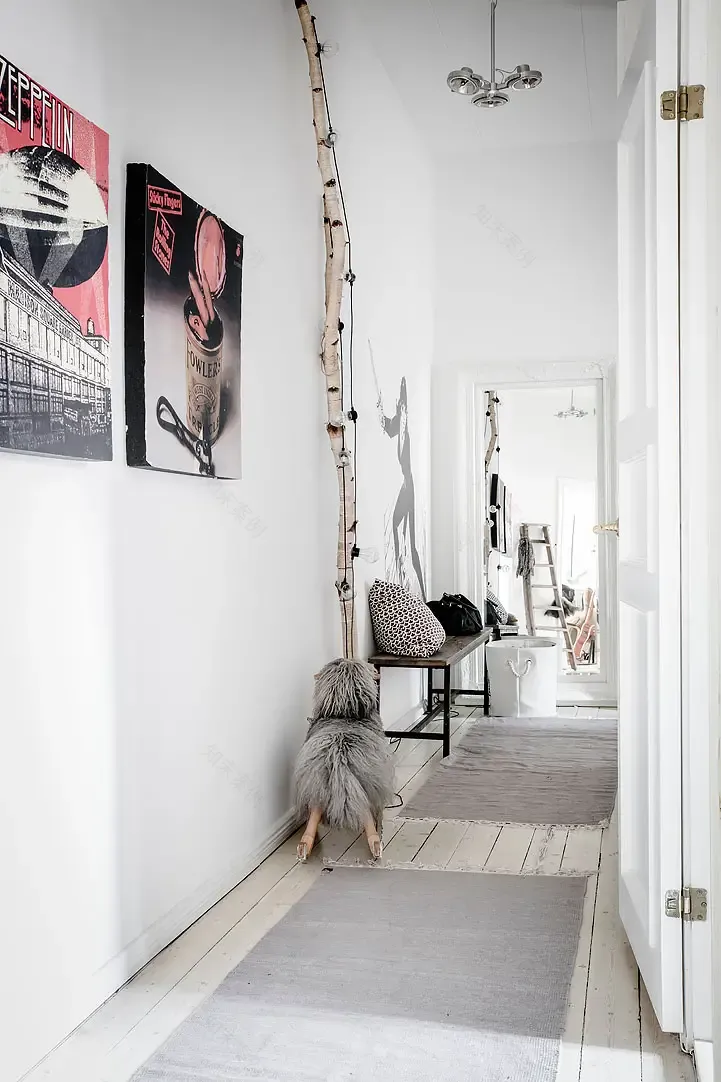 周末美图 | 瑞典灰白色调公寓设计-18