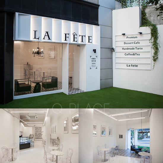 首尔洪大 20 平现代甜品咖啡厅，白色简约风室内设计-1