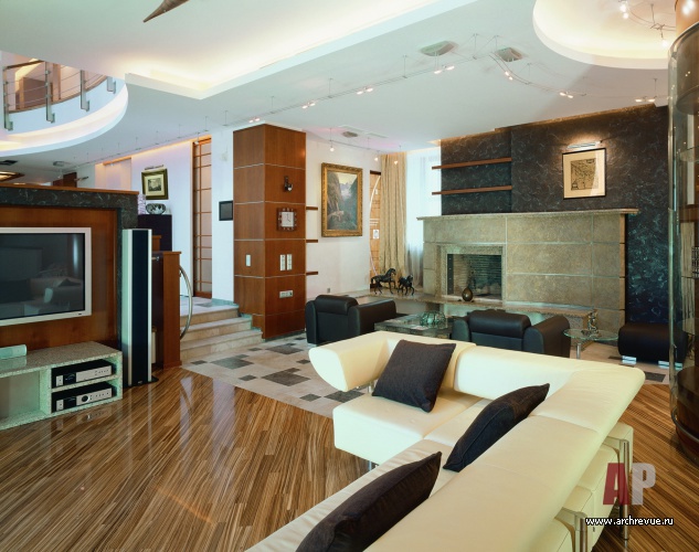 带拱形 facade 和露台的房子室内设计丨Величкин Дмитрий,Голованов Николай-32