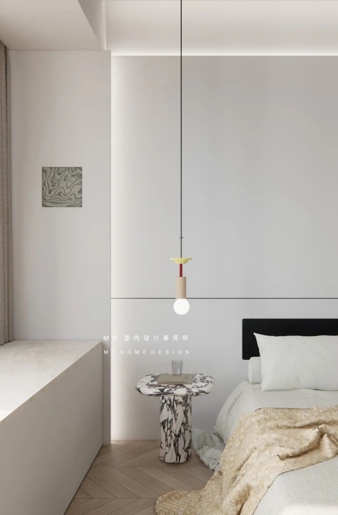 【首发】MH设计新作：素净•情感▏极简表达美学空间-38
