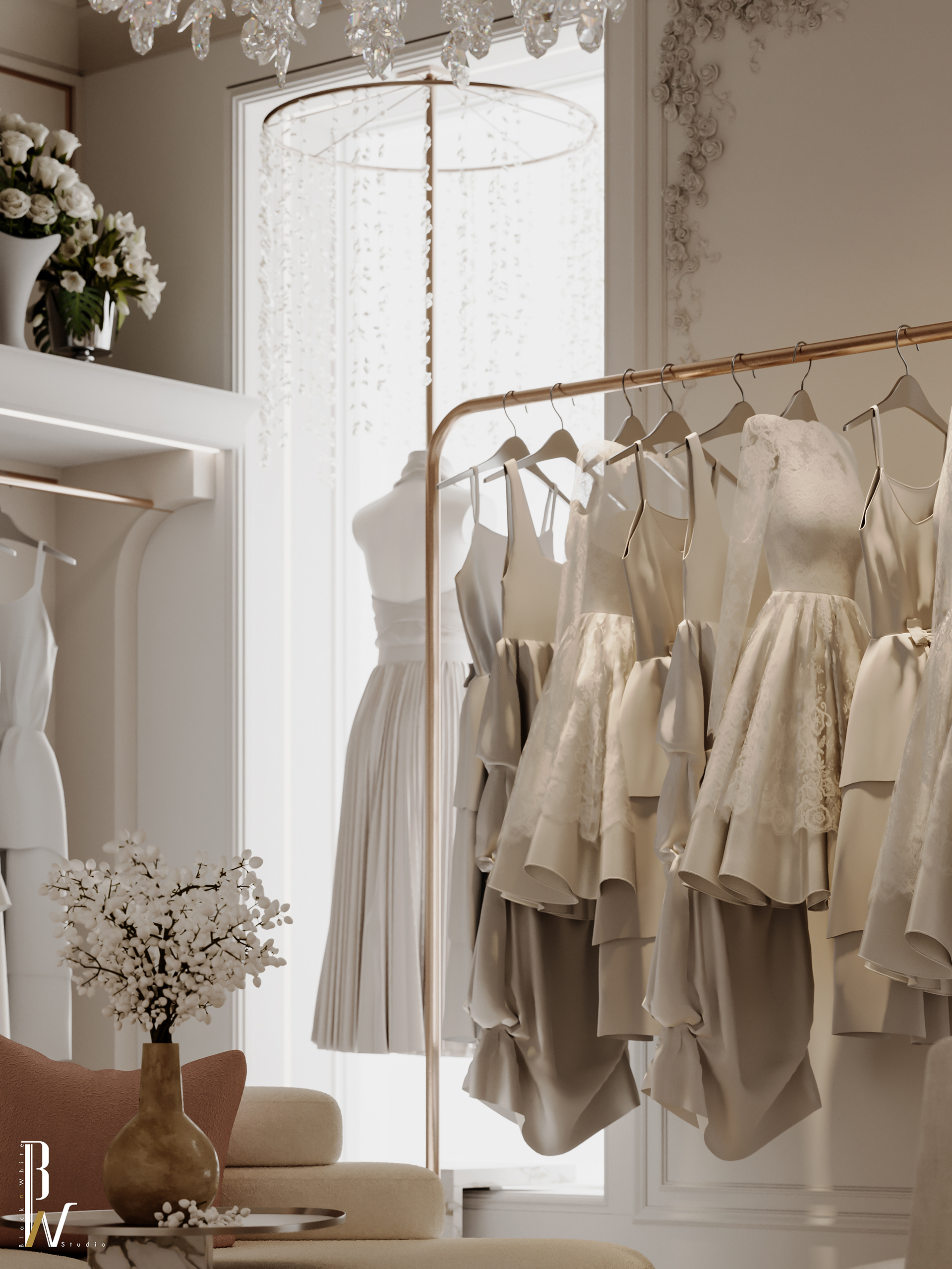 Bridal Atelier Interior（婚纱工作室室内）丨Black N White-3