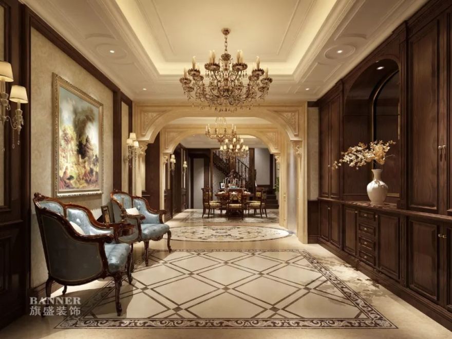 西安绿地生态城别墅 | 美式风格的家,温馨而典雅-12