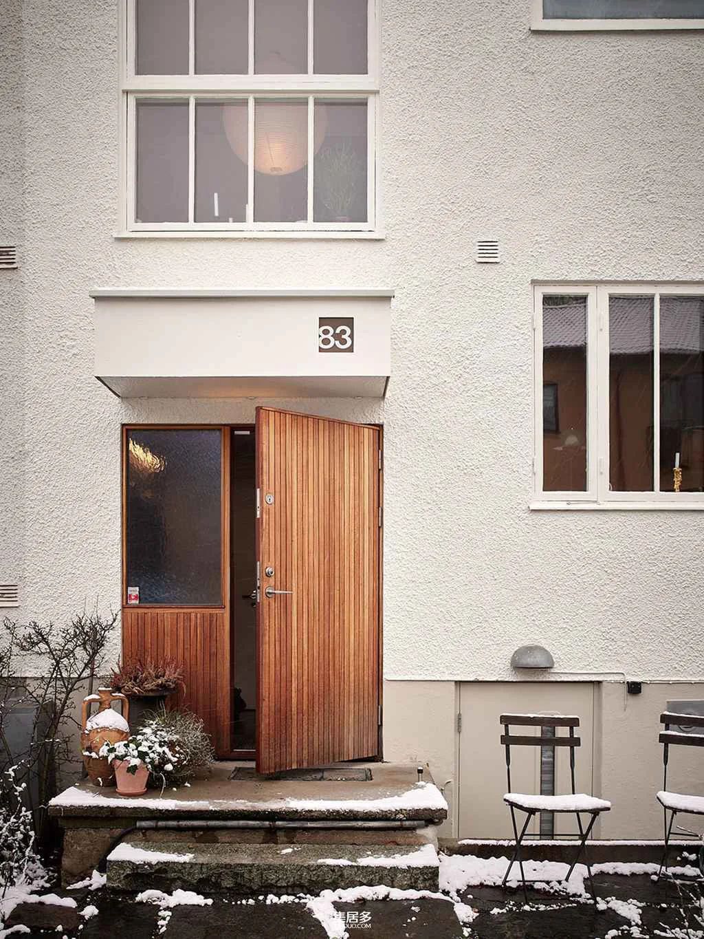 瑞典经典联排别墅内宜人的时尚冬季内饰-2