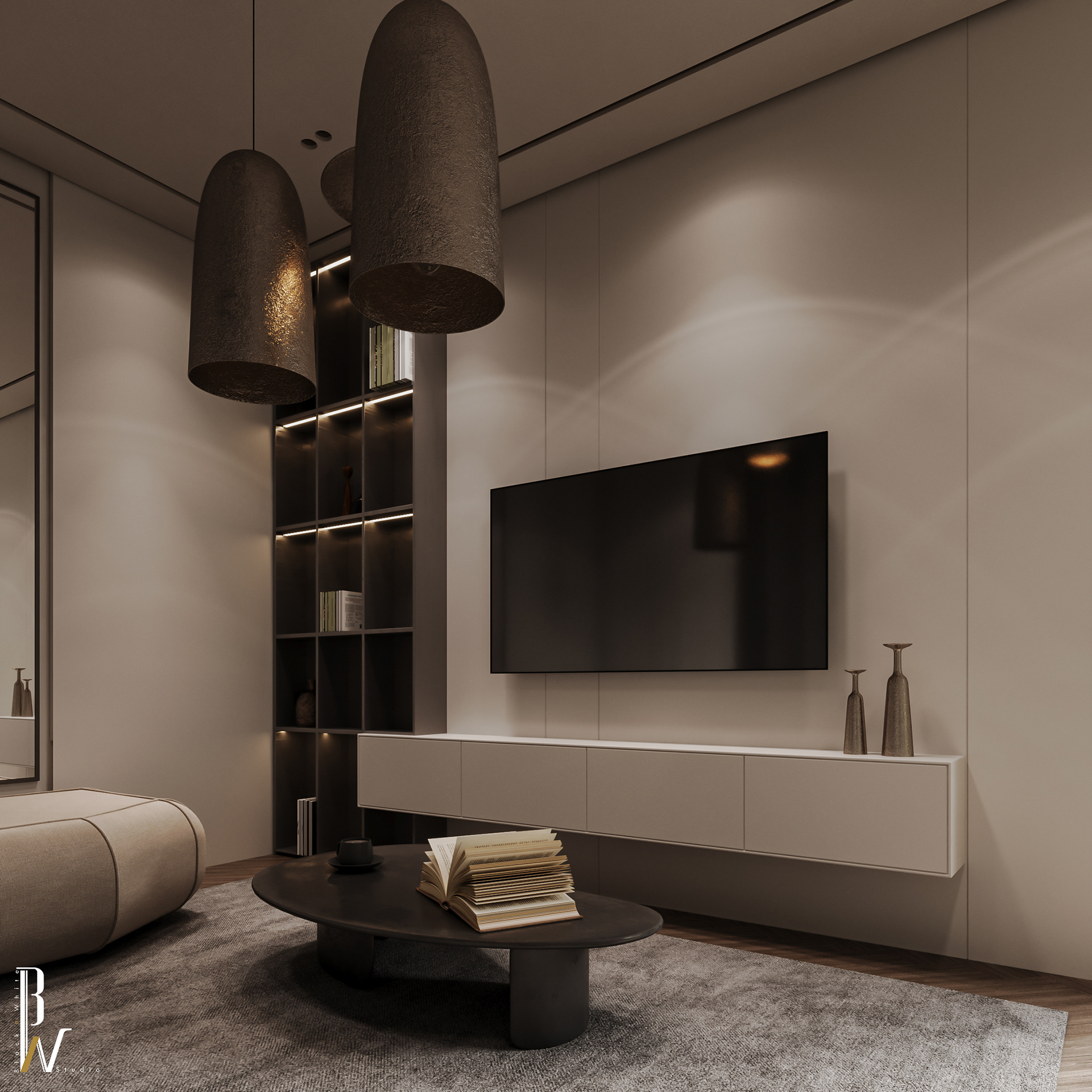 KSA 新古典风格客厅设计丨Black N White-10