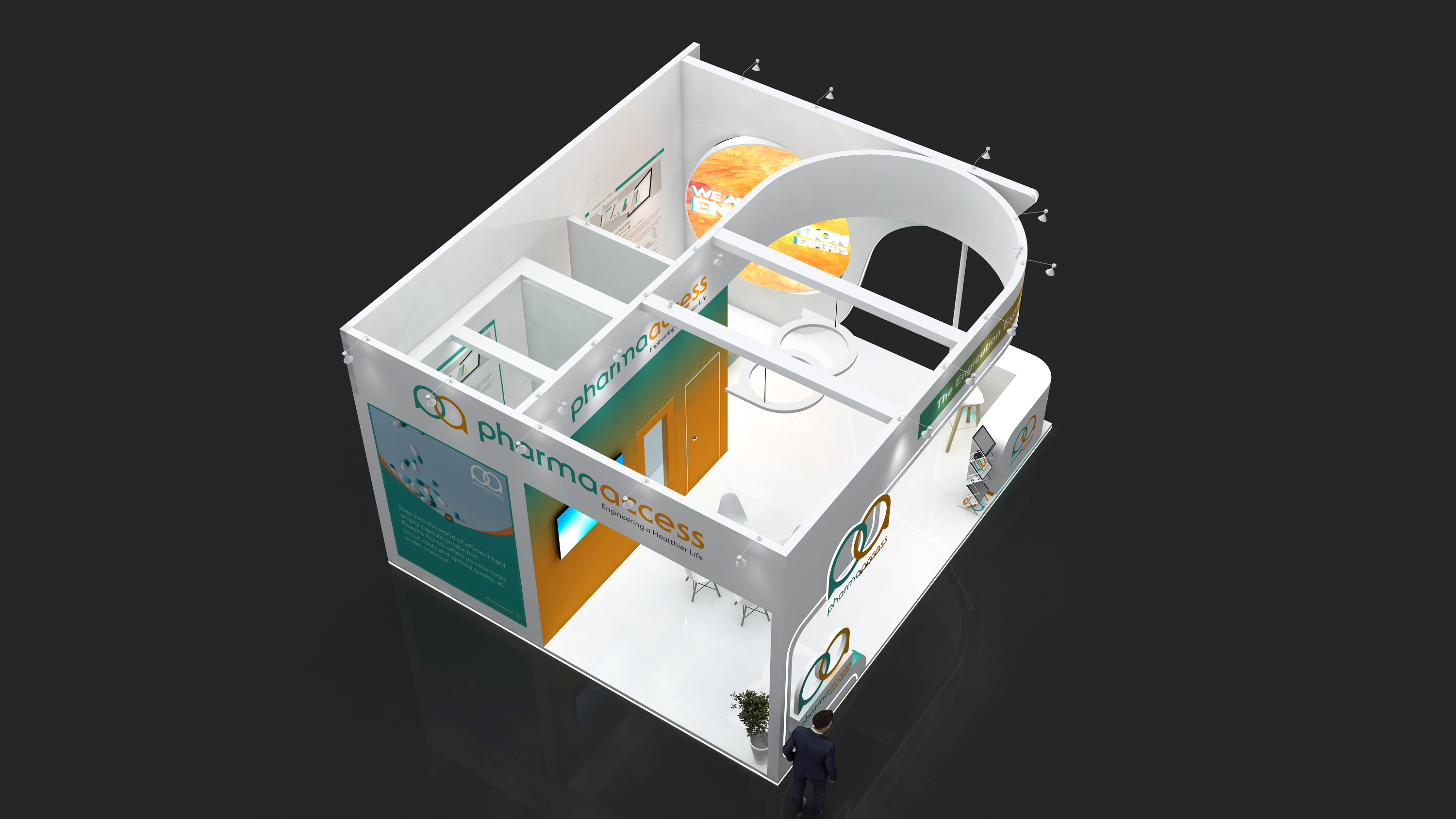 PHARAMA ACCESS 7X6M STALL DESIGN IN DUBAI-7