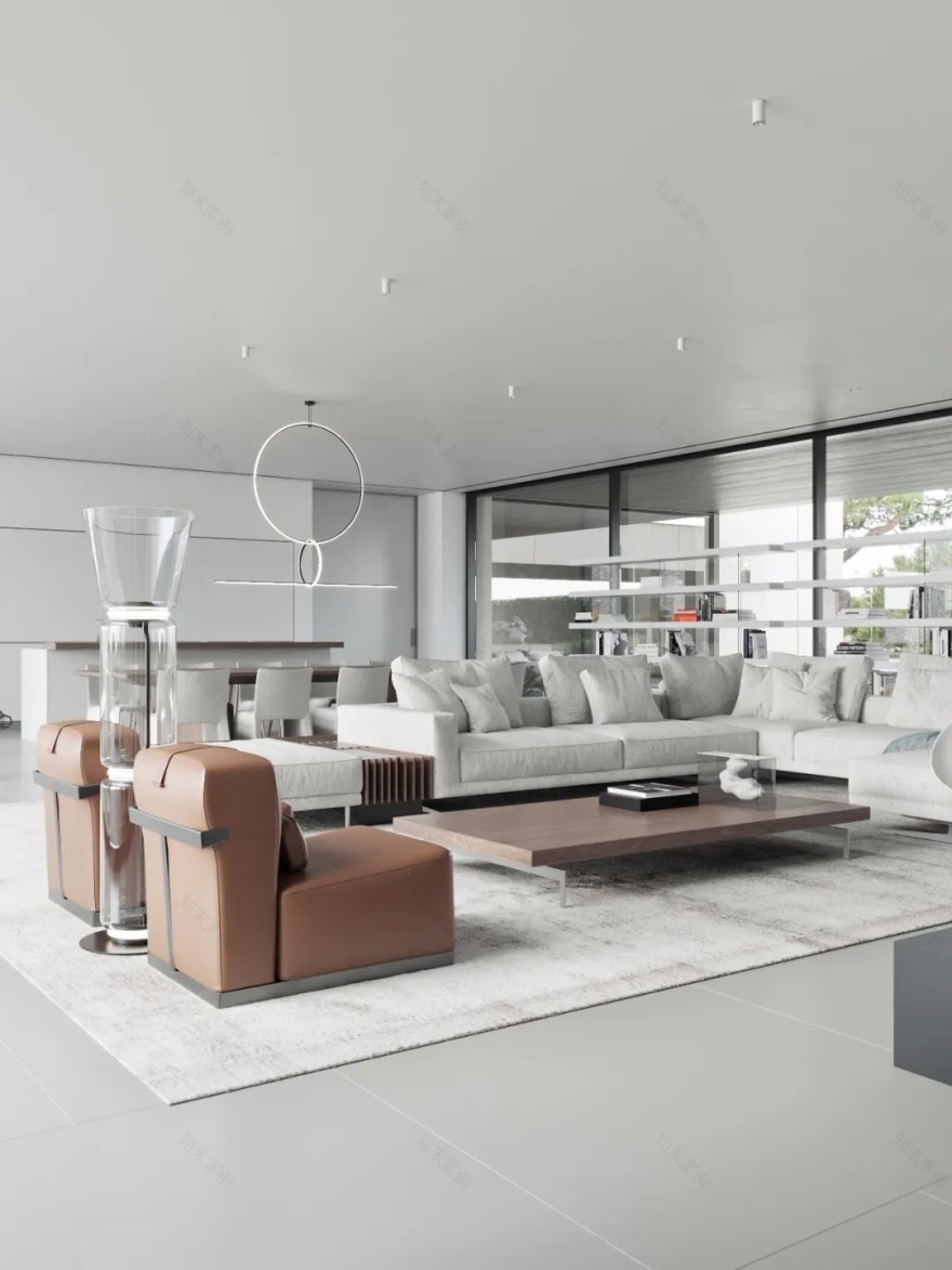 乌克兰现代极简白的居住空间-13