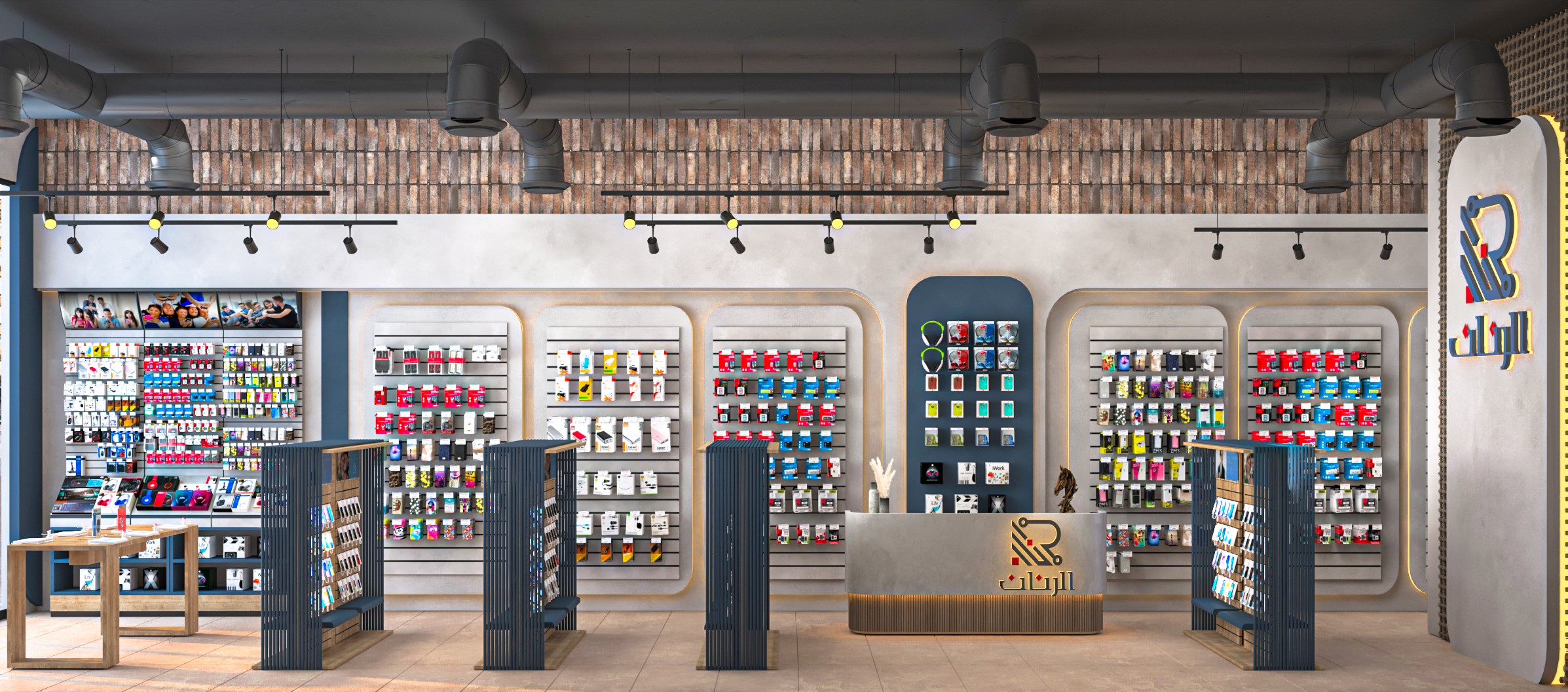 “Al  Rannan”混合移动商店与咖啡馆室内设计-1