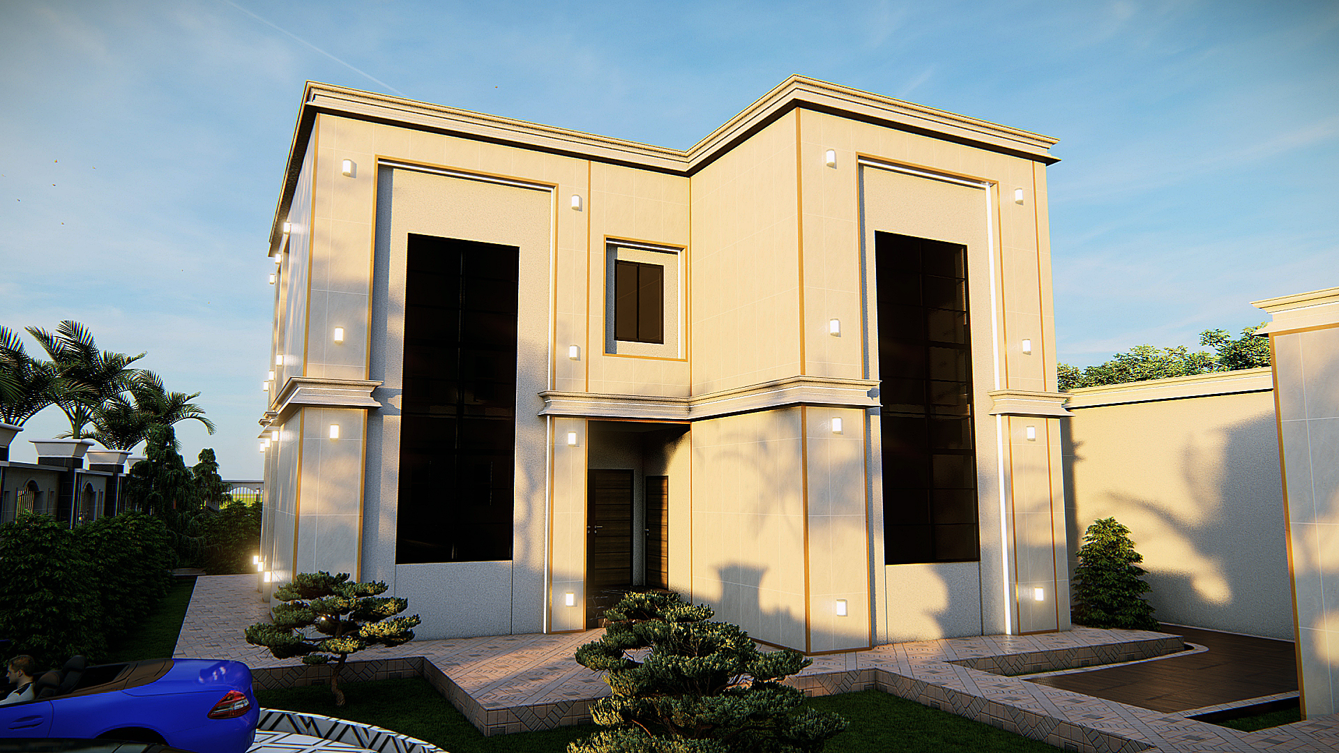 تصميم لفيللا سكنيه كامله بالسعودية-12