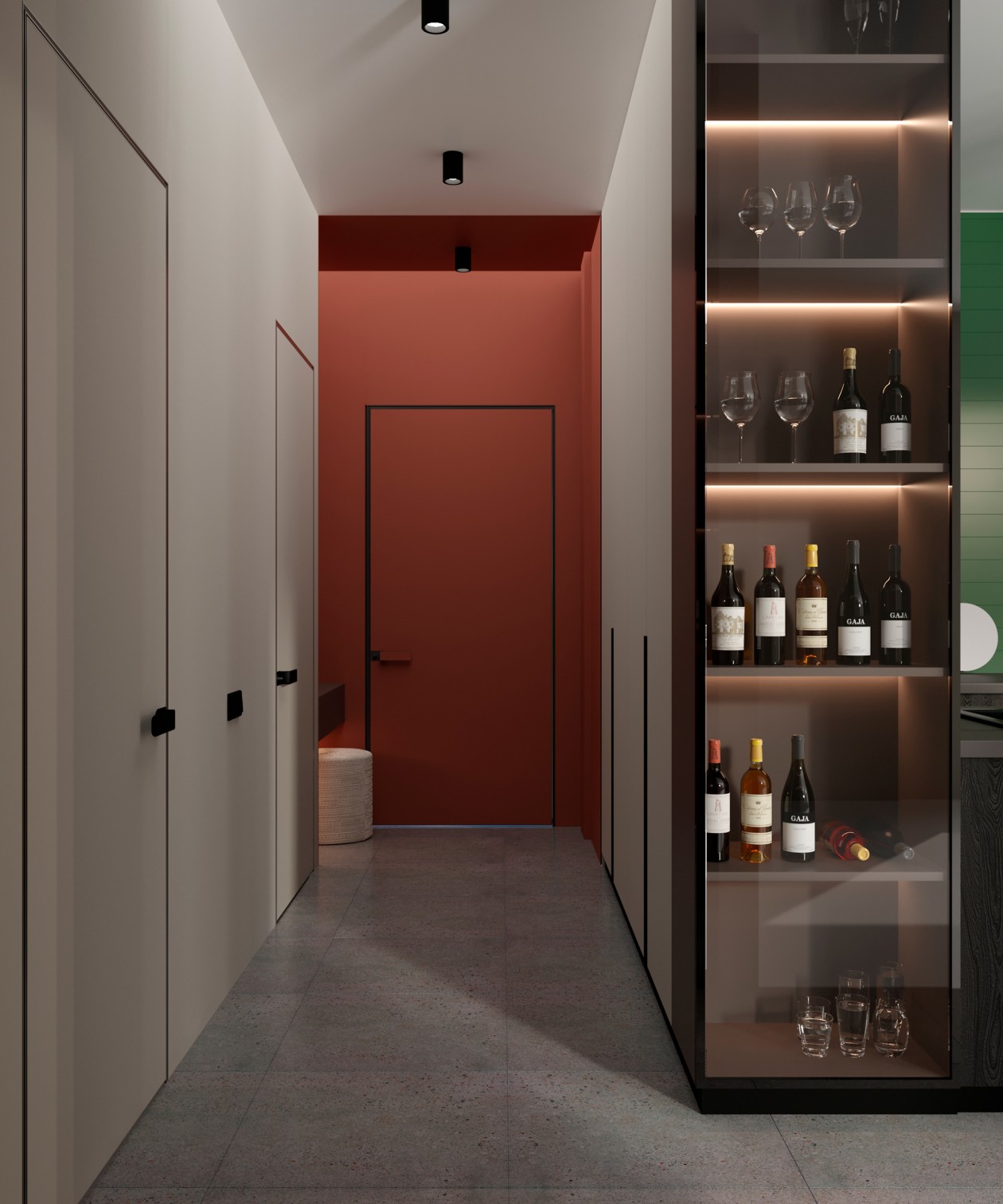 白色+橘色 打造绝美住宅空间-1