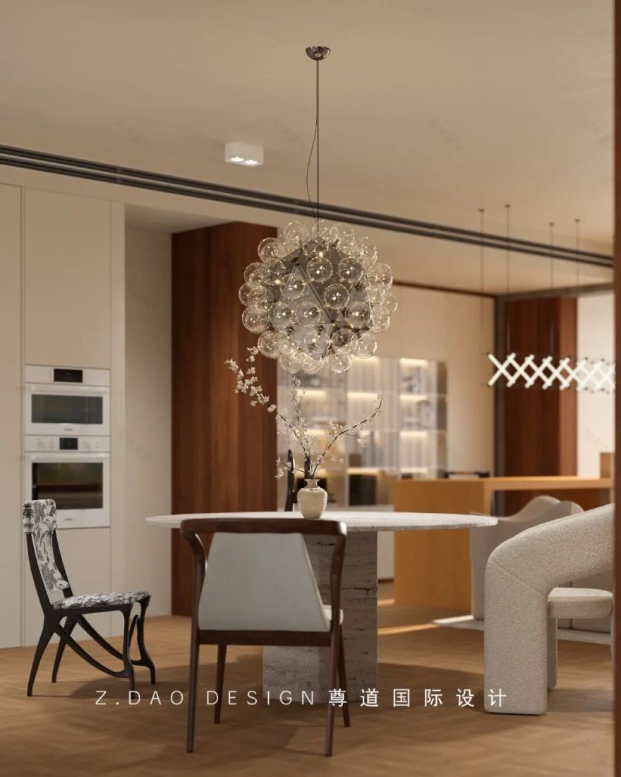 尊道新作|合肥『中央公园岚庭』中古风大平层设计,时光沉淀可持续松弛的家~-81