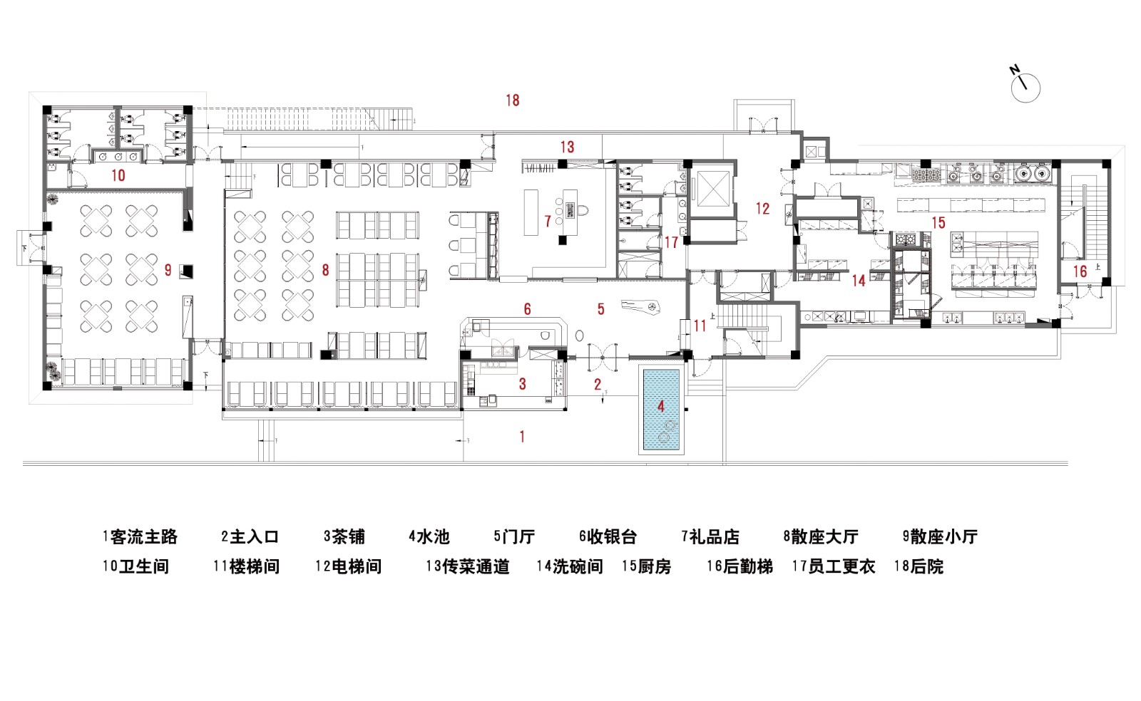 深圳弘法寺福顺斋素食餐厅丨中国深圳丨上海善祥建筑设计有限公司-126