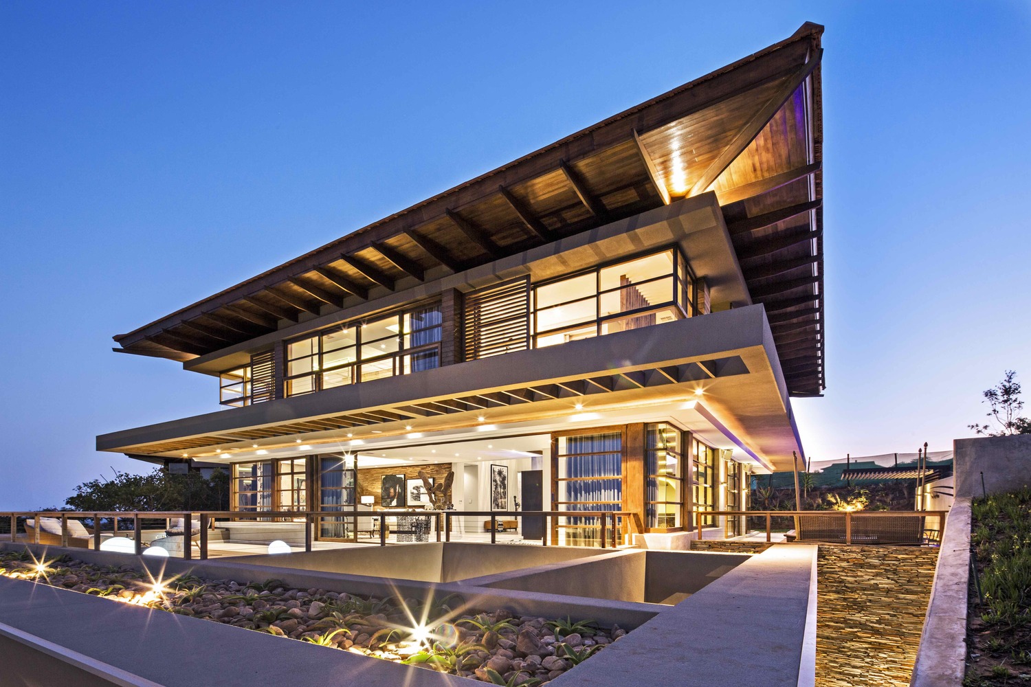 南非热带现代风别墅，风水设计融入建筑-44