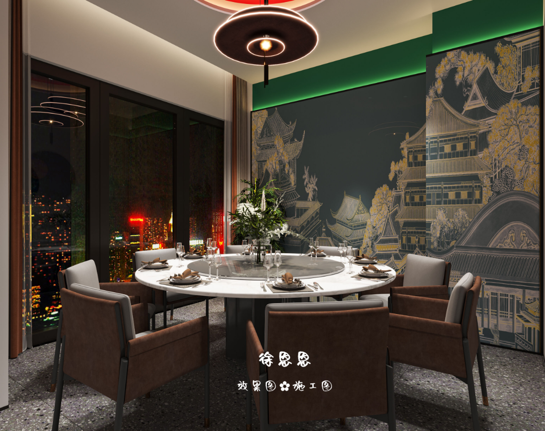 热辣鱼头馆餐厅装修案例   -6