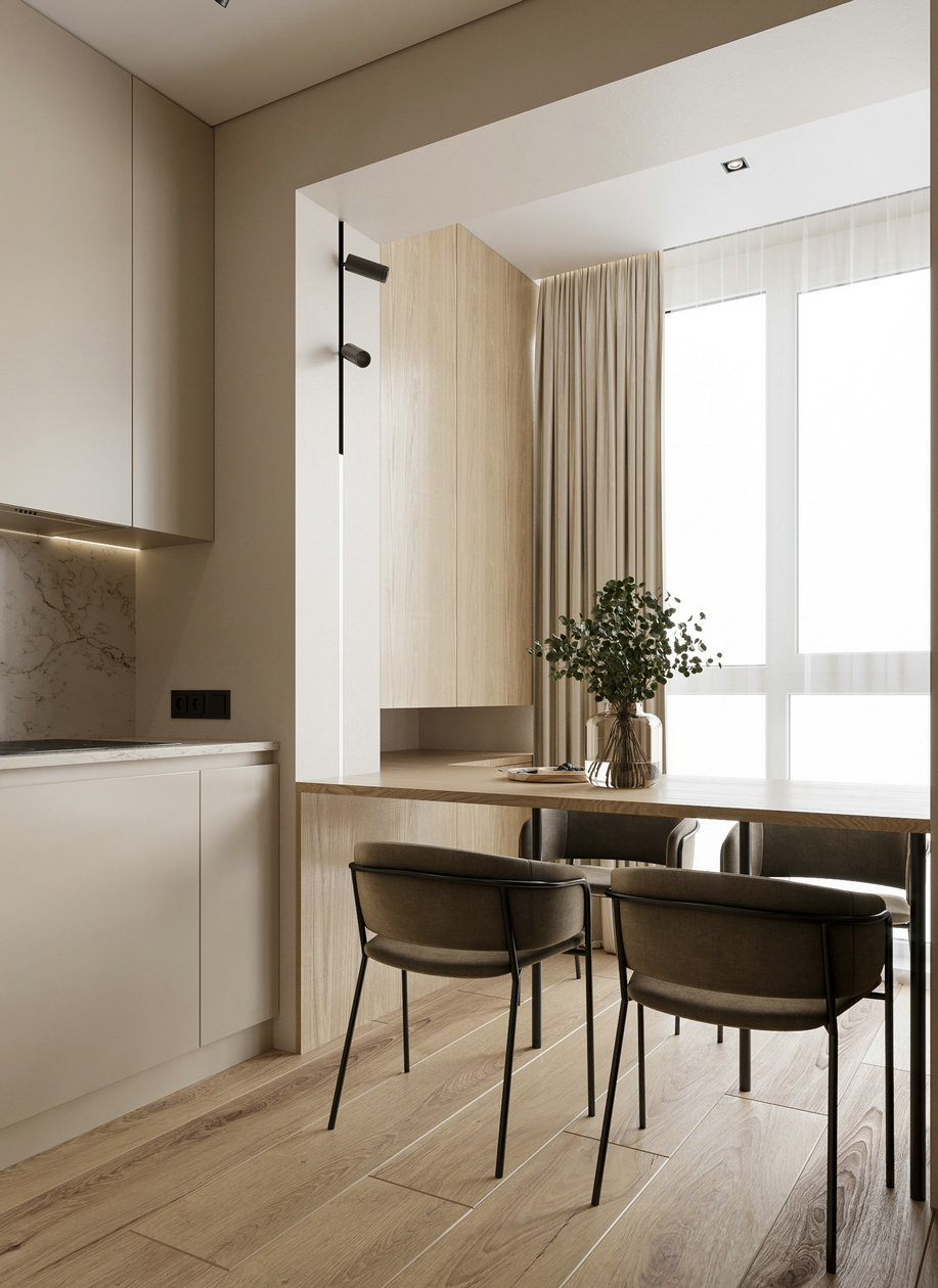 原木风小空间公寓设计-5