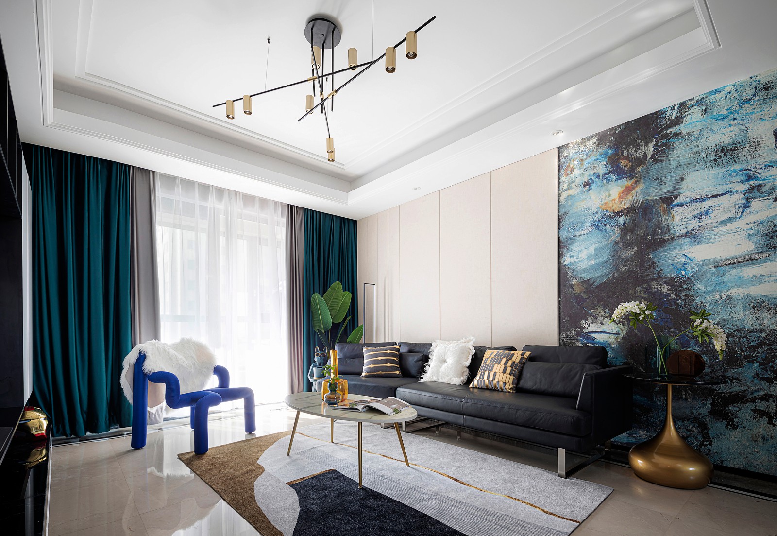 南京中海玄武公馆现代撞色之家丨中国南京丨山舍建筑设计-1