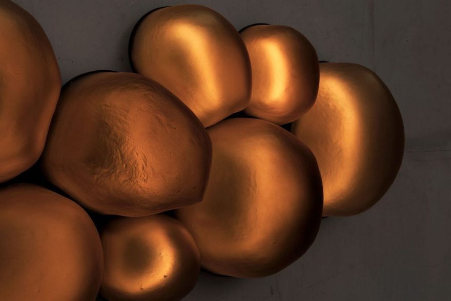 手工玻璃“金泡”灯饰,营造温暖琥珀色调空间-19