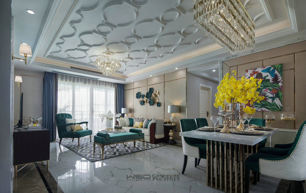 WSD · 吴舍软装  韶关永乐城 · 时尚简欧风样板房-9