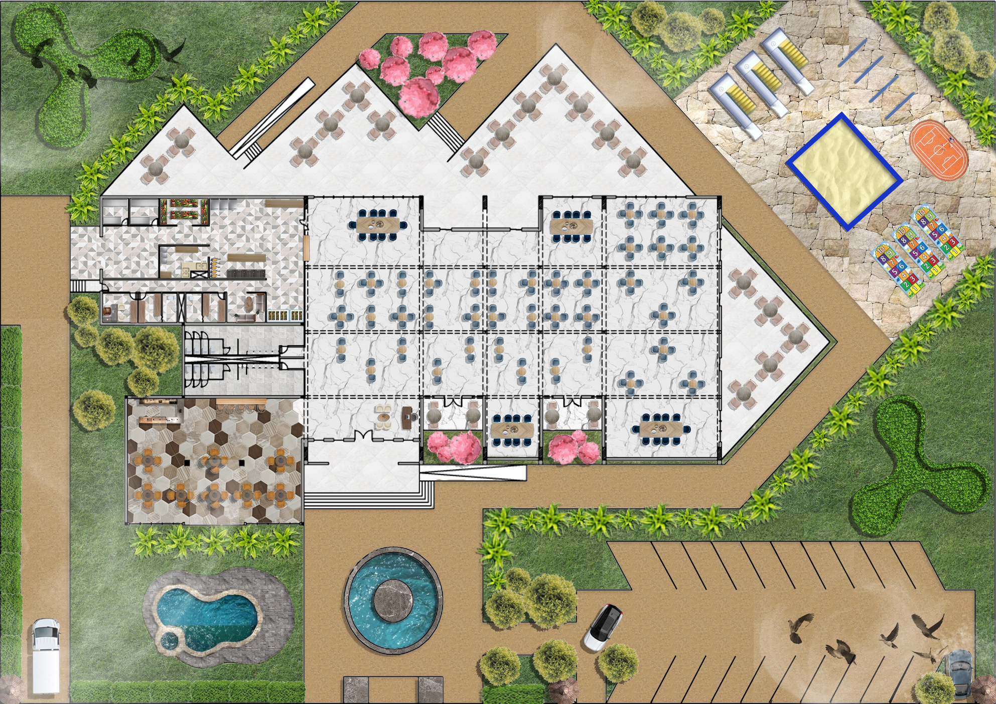 flame pizza 餐厅设计丨一名建筑系学生-9