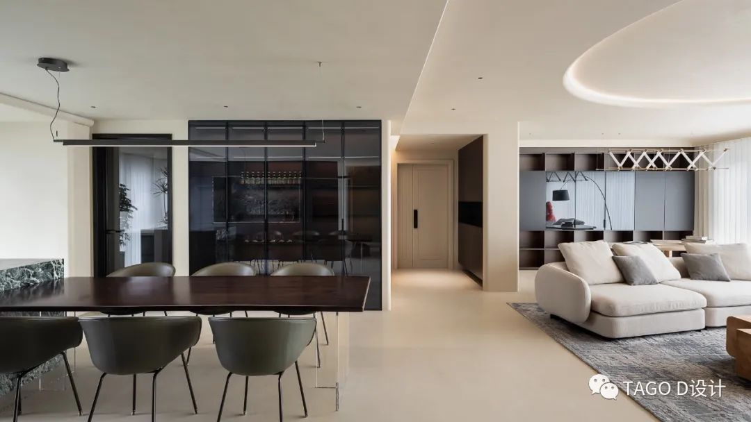 杭州君临天下极简诧寂风格大平层设计丨中国杭州丨浙江天工装饰工程有限公司 TAGO D 设计工作室-38