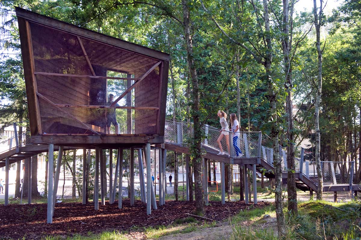 活力校园森林里的运动环丨丹麦丨VEGA landskab-25