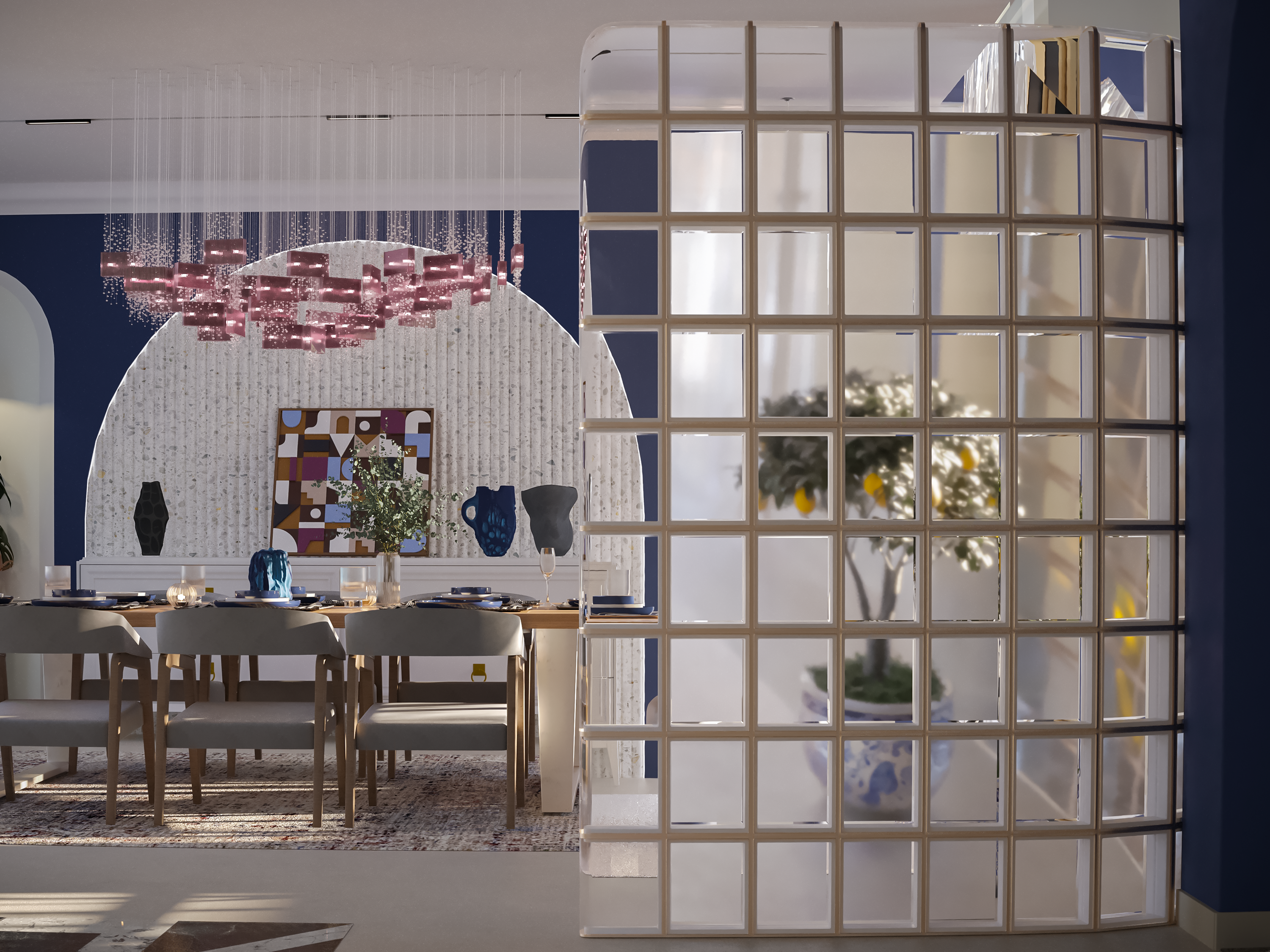 Villa Entrance Corridor & Dining Area-9