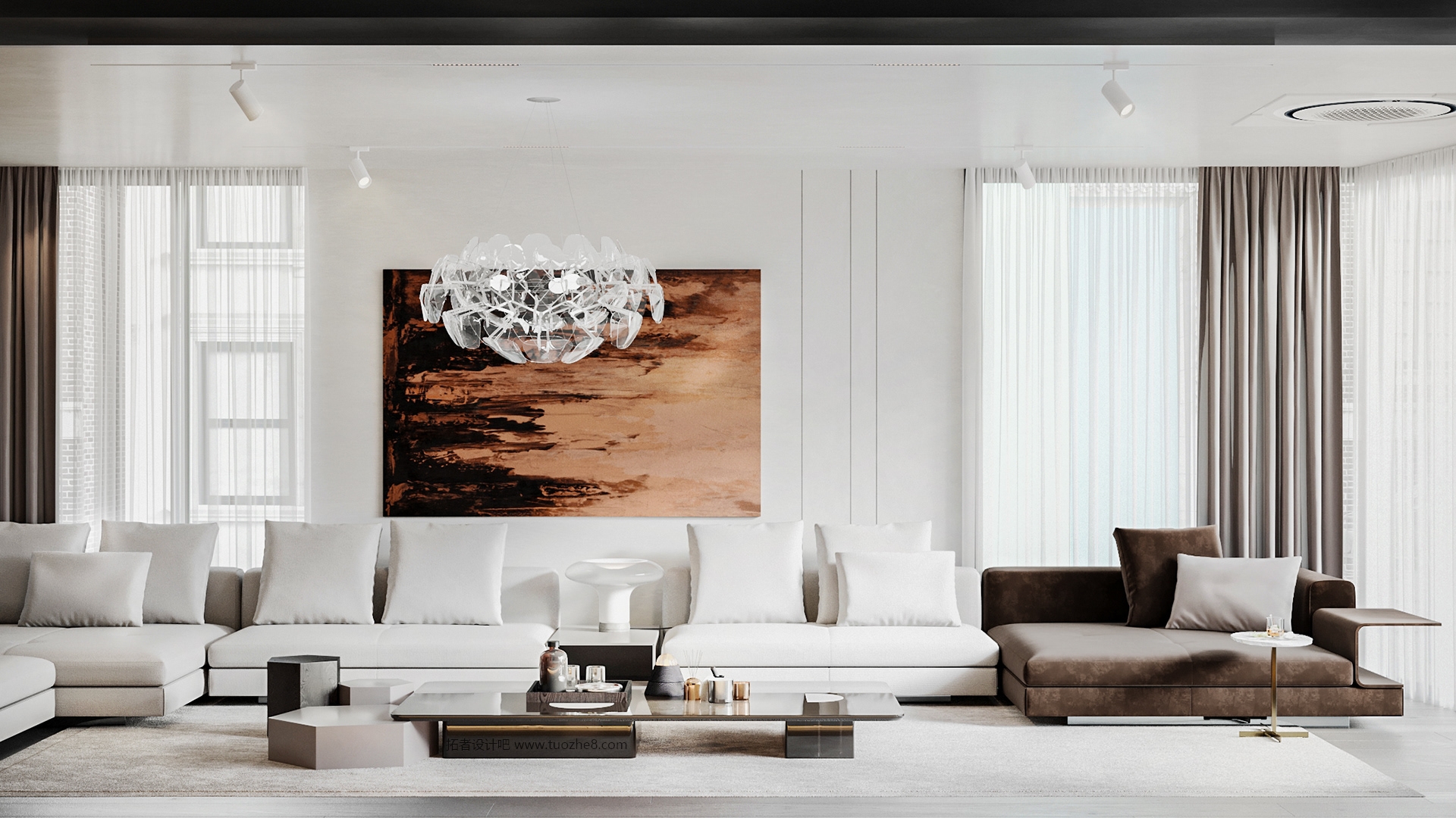 现代空间设计，石材系的完美应用！-3