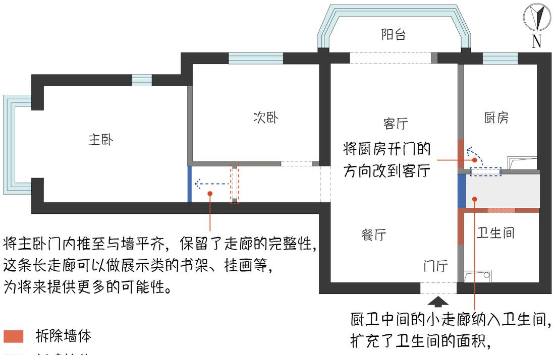 61㎡复古风小户型设计丨心玥设计师-5