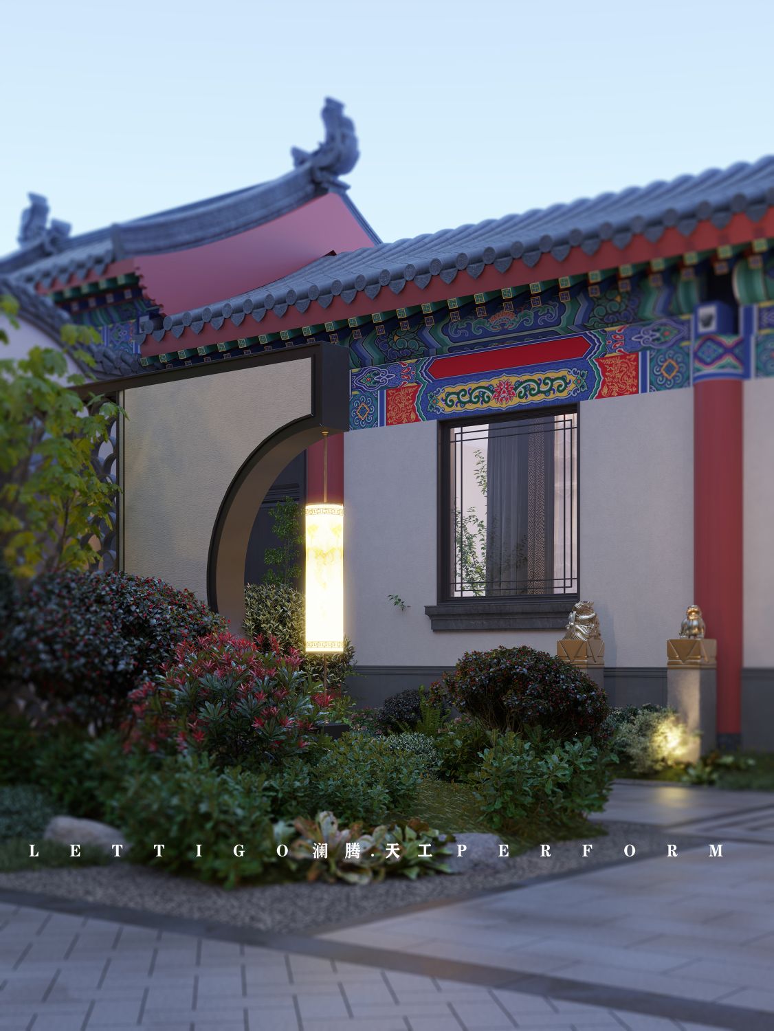 中式|门头|外观|四合院|园林|庭院-6