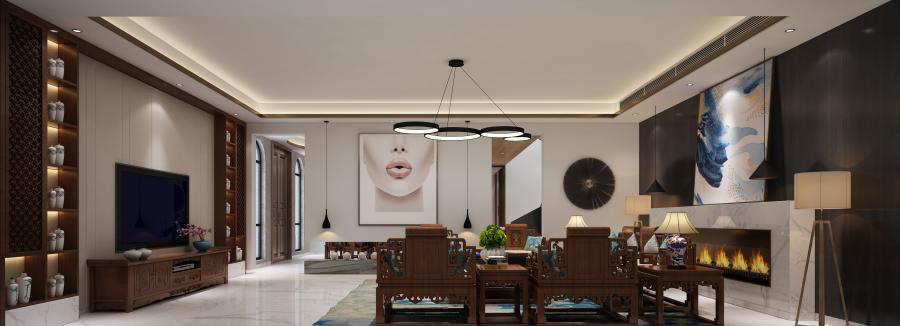 现代中式混搭别墅  陈明武-7