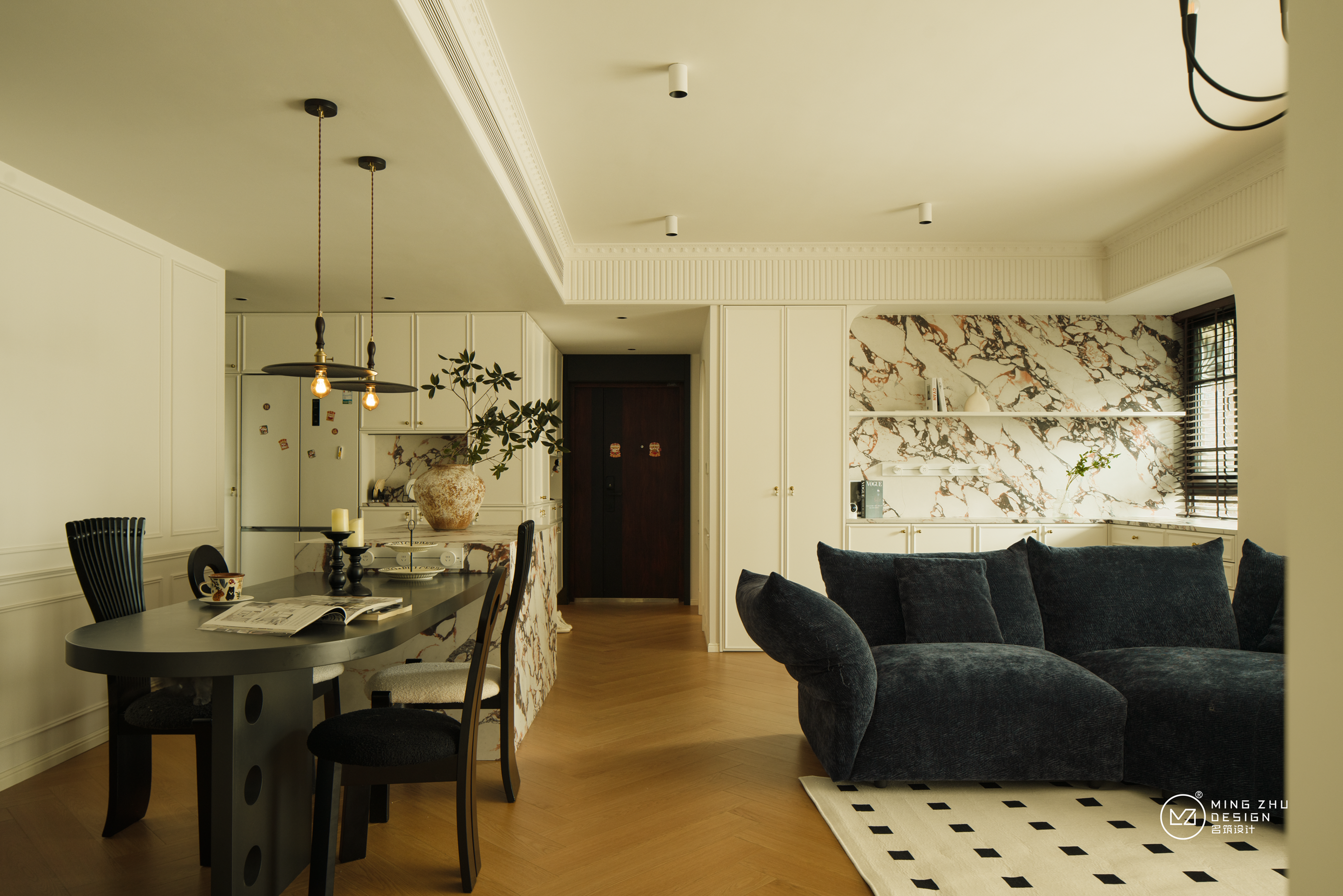 130㎡慵懒轻法式浪漫家丨中国自贡丨名筑设计-26