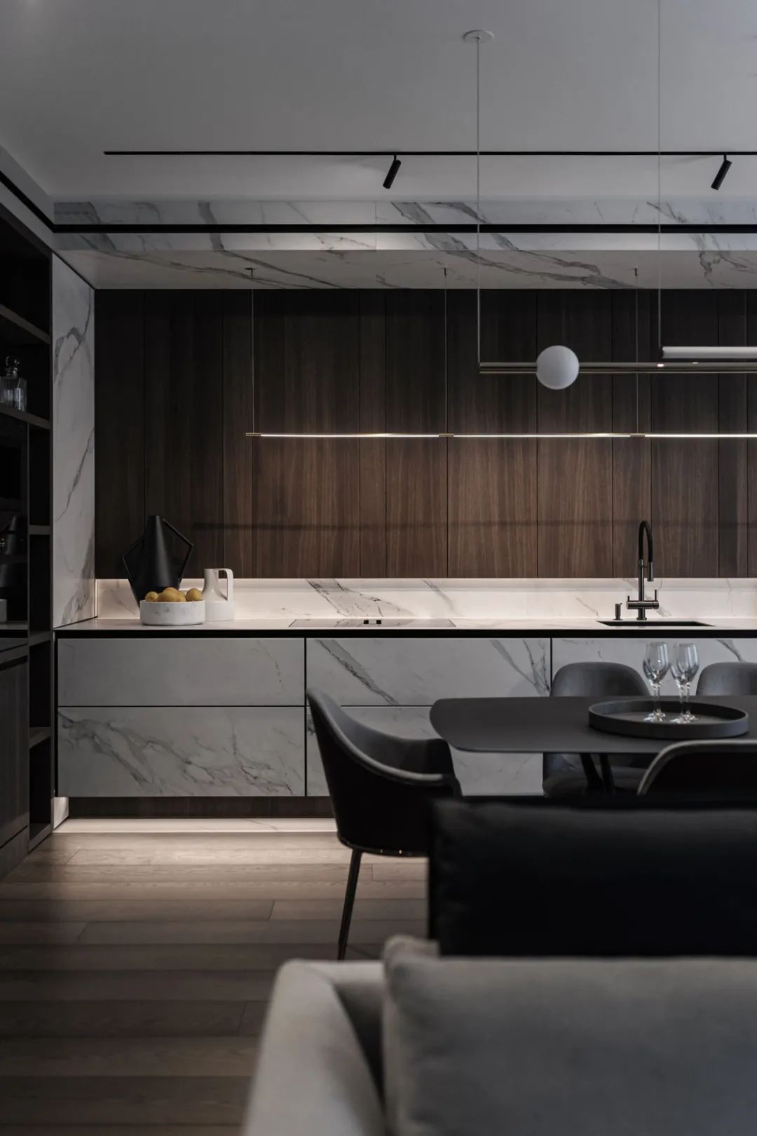 450㎡轻奢质感别墅丨YODEZEEN Architects-44