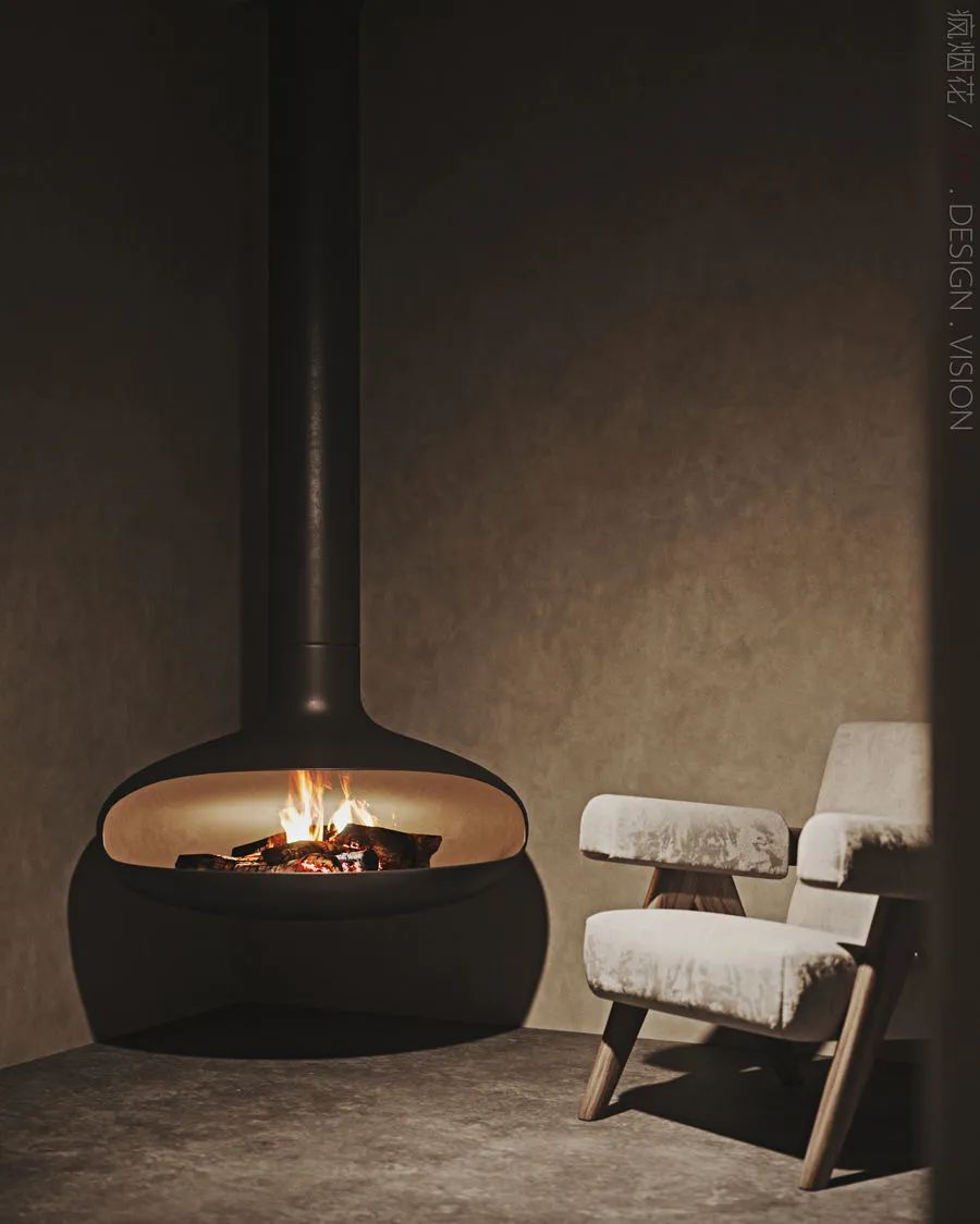 作品欣赏 | 侘寂风客厅，用光影制造仪式感！-13