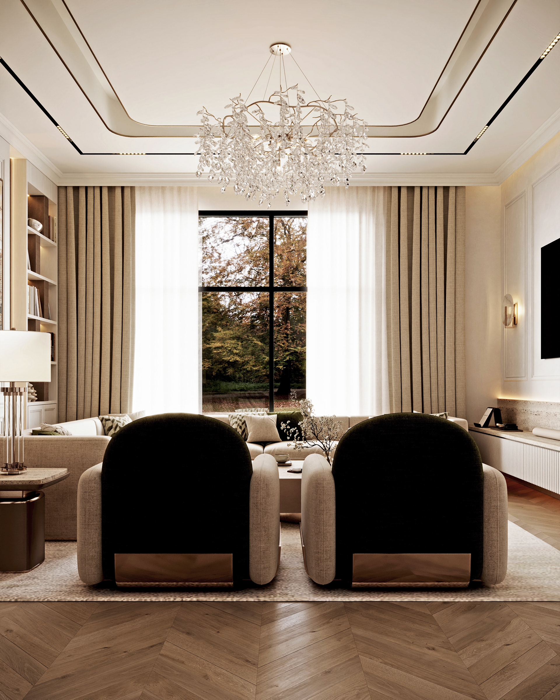 家庭区域一 现代新古典主义丨沙特阿拉伯丨Yara Abdelmonem-22