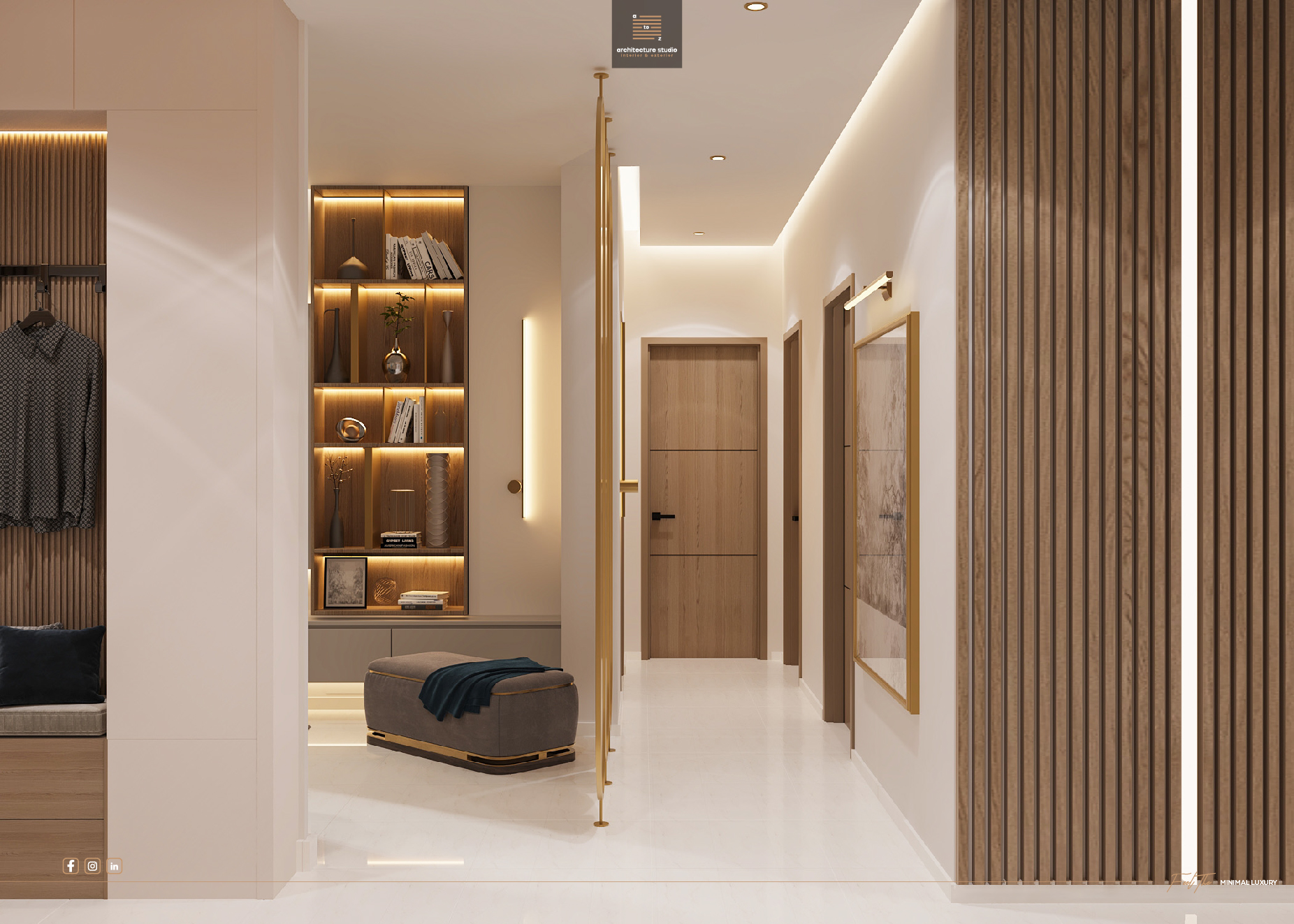 Modern Living room with Cozy Entrance-7