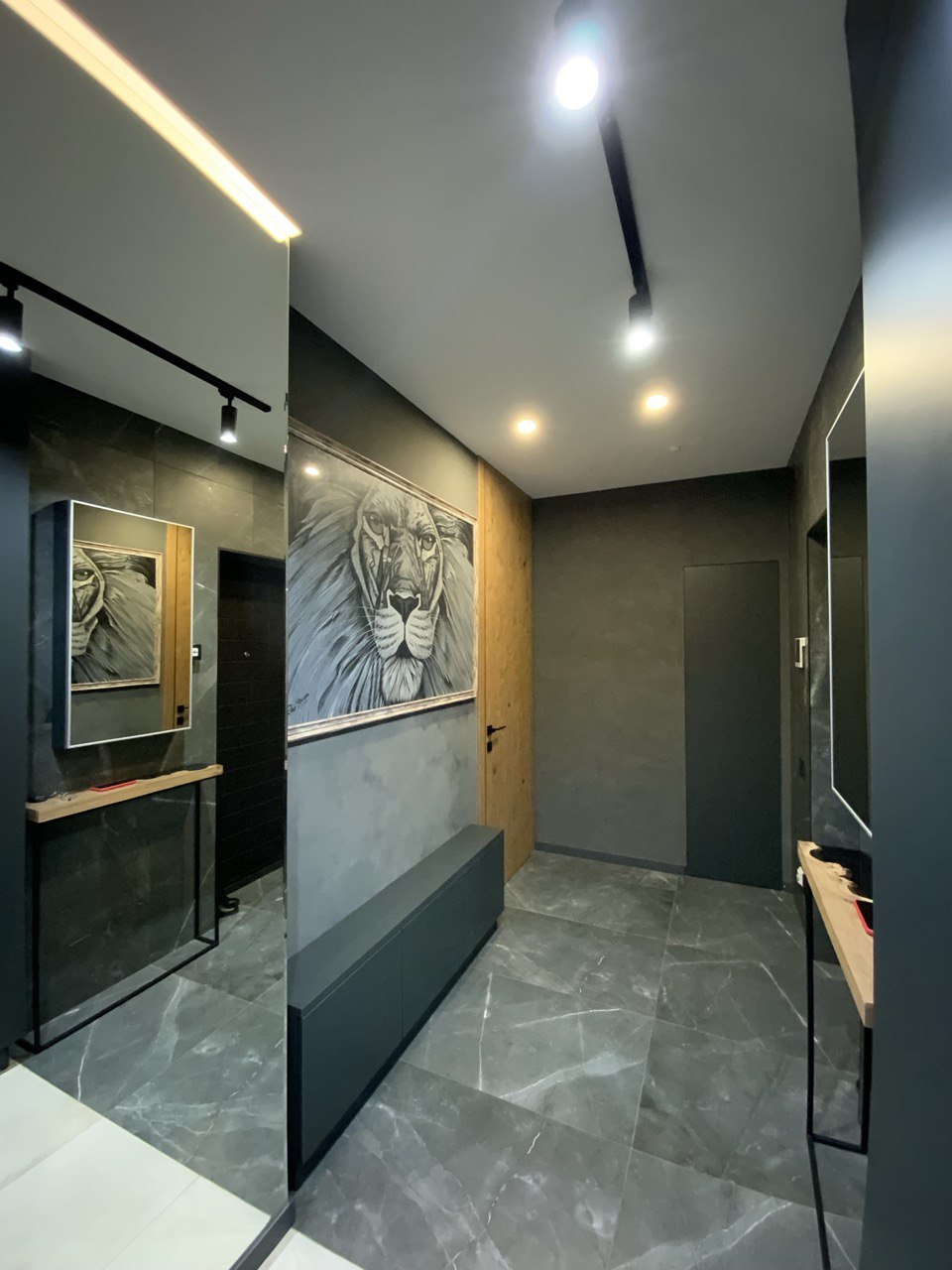 apartment design in dark colors-5