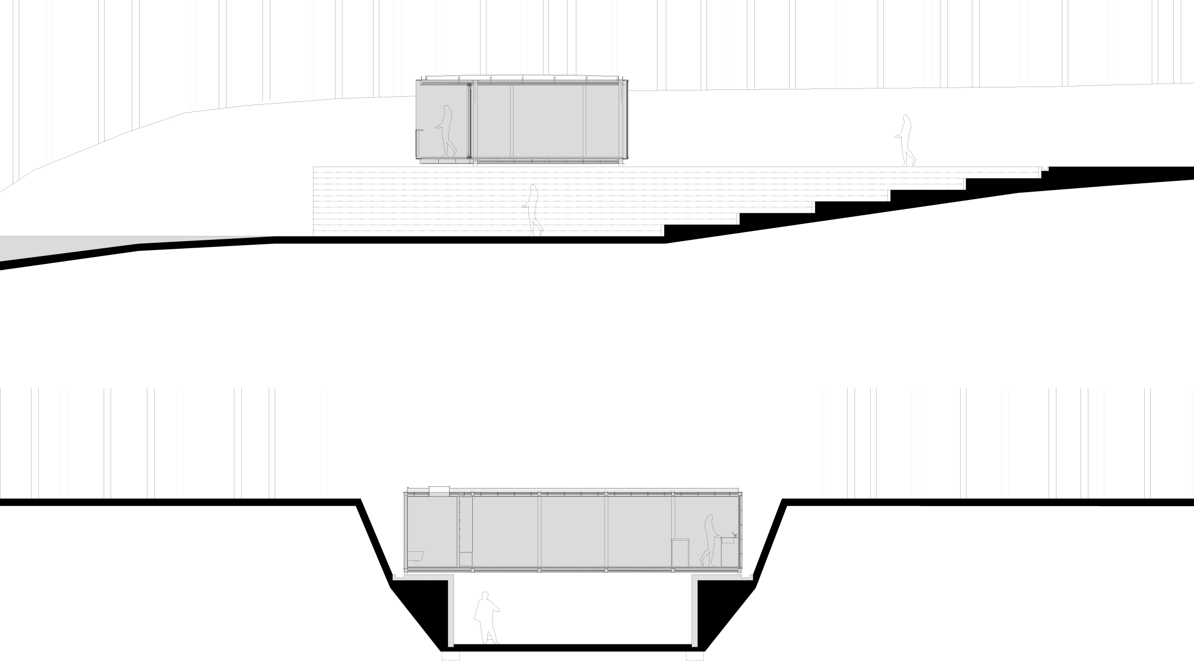 湖边森林中的悬浮桥亭-18
