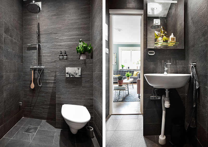 斯德哥尔摩 39 平米小公寓，绿色调客厅惊艳设计-17