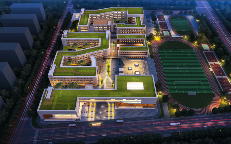 中学室内设计，融合传统与现代的教育空间-2