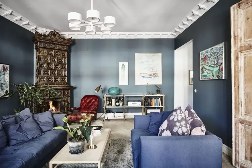 巴洛克蓝调双卧公寓-10