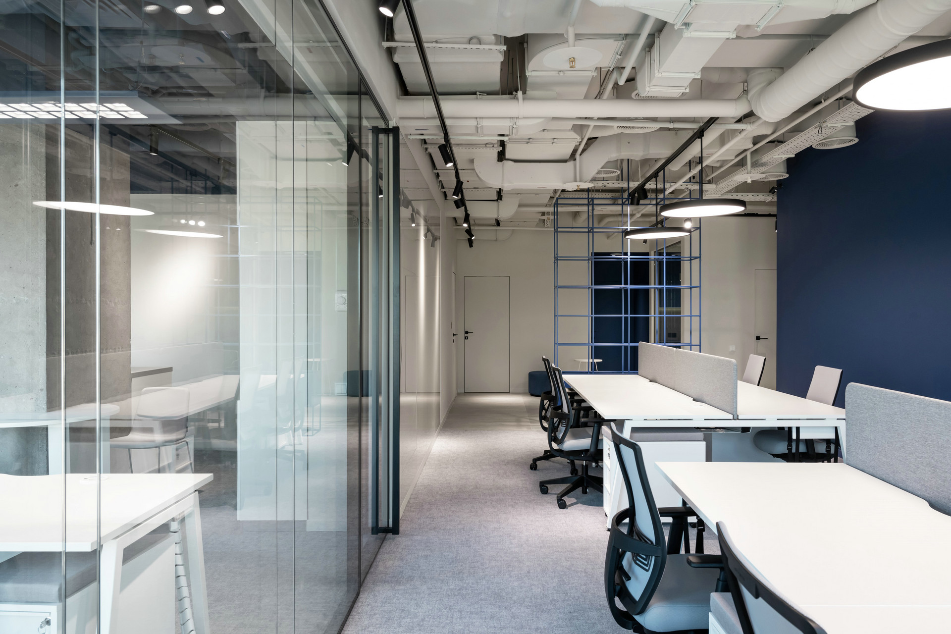 蓝色调，办公空间设计！-12