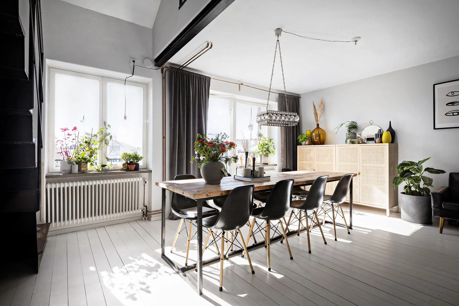 瑞典 50 年代建筑的工业风格 loft 公寓改造-4