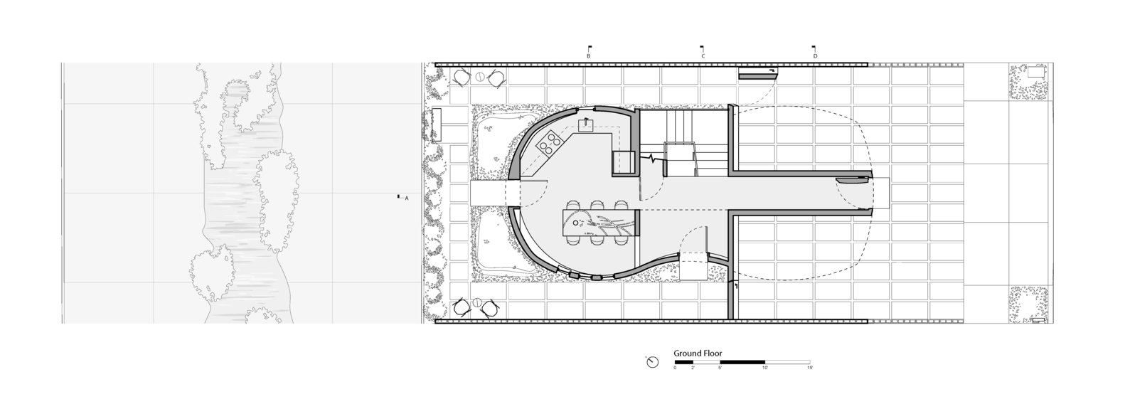 洛杉矶 Santa Monica Canyon 独特曲线住宅设计丨美国洛杉矶丨Eric Owen Moss Architects-15