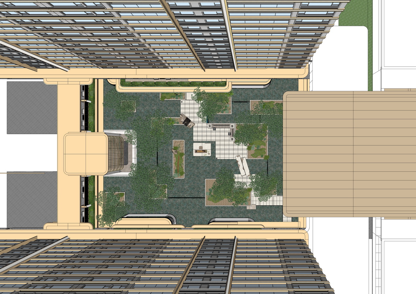 佳乐润玺示范区下沉空间SU模型-6