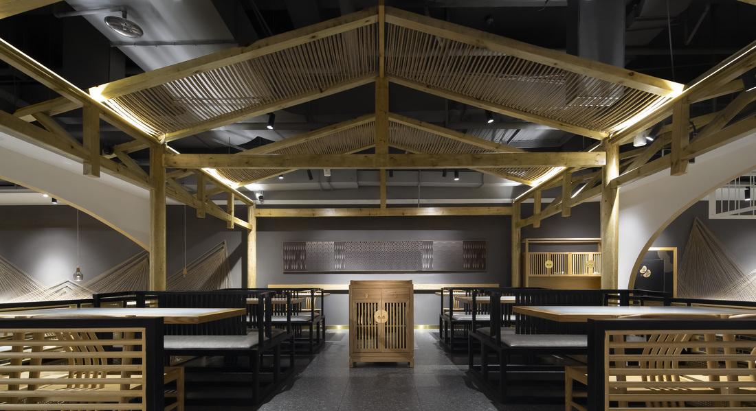 吉造空间设计·就餐区门头平面布置及结构分析-0