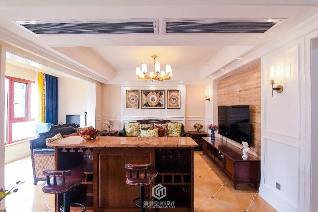 湖南株洲 142㎡美式四口之家，温馨梦幻空间设计-11